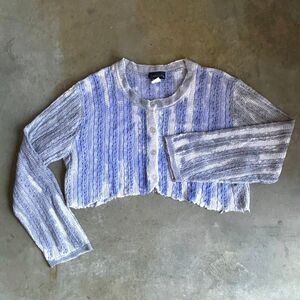 Glamor Knit Vintage Cardigan Sweater Cropped Dyed USA